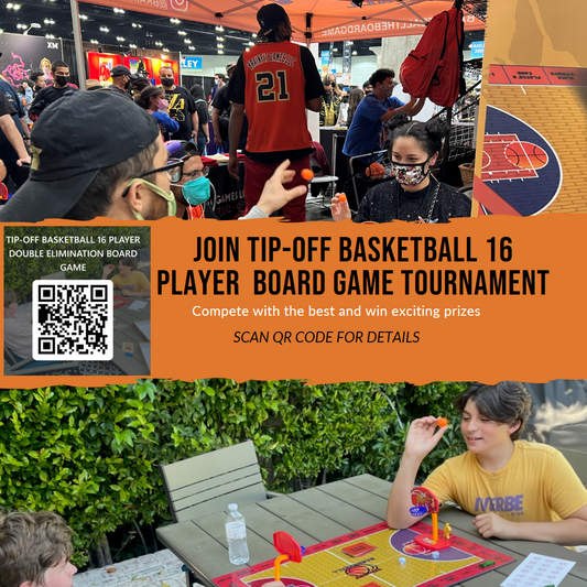 JOIN TIP-OFF BASKETBALL 16 PLAYER BOARD GAME $MONEY$ TOURNAMENT